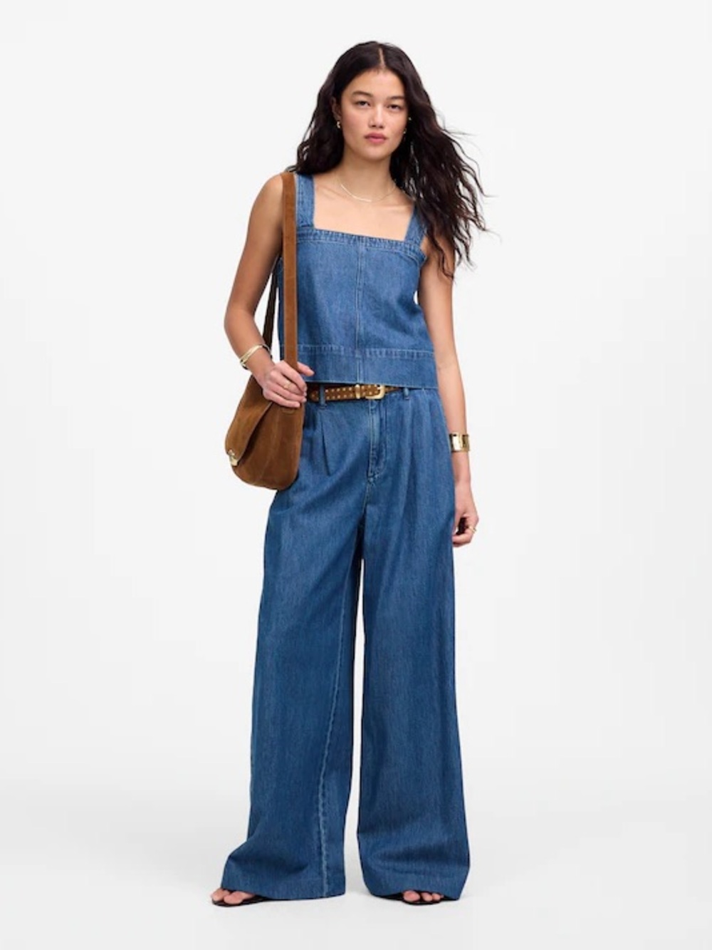 Madewell The Harlow Superwide-Leg Jean in McNair Wash: Airy Denim Size 27